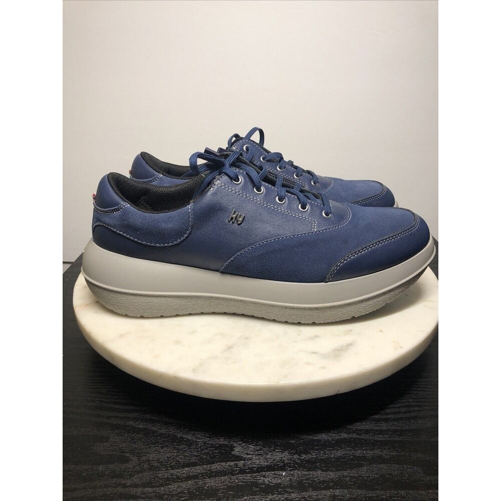 Kybun Aarau Blue Lace Up Leather Suede Comfort Shoes Made in Italy Excellent